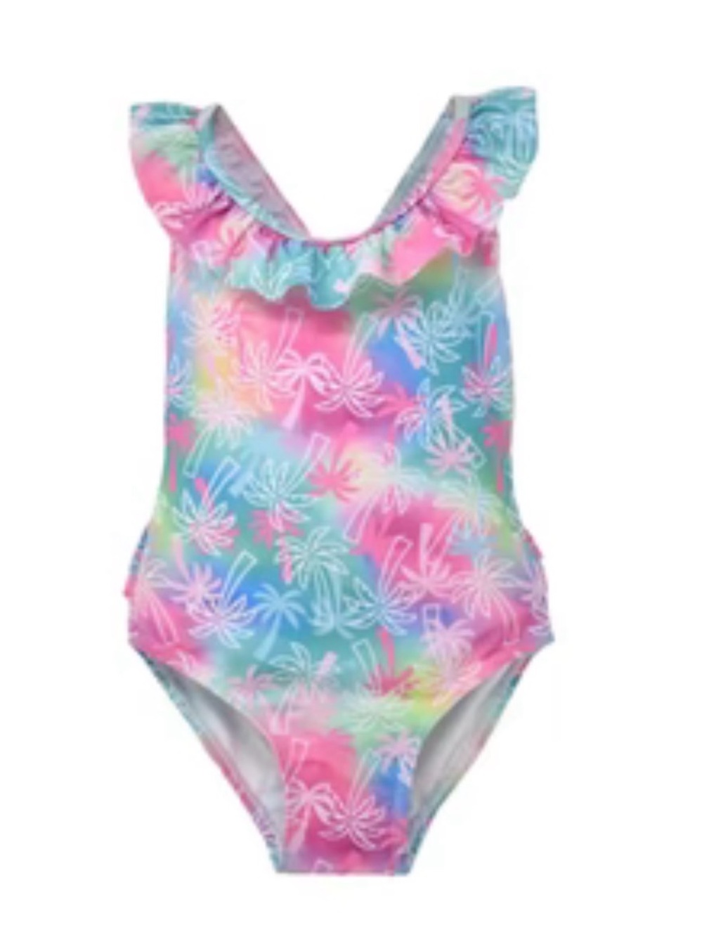 NEW! Flap Happy Girls Mindy Crossback Swimsuit in Tropical Palms 🌴